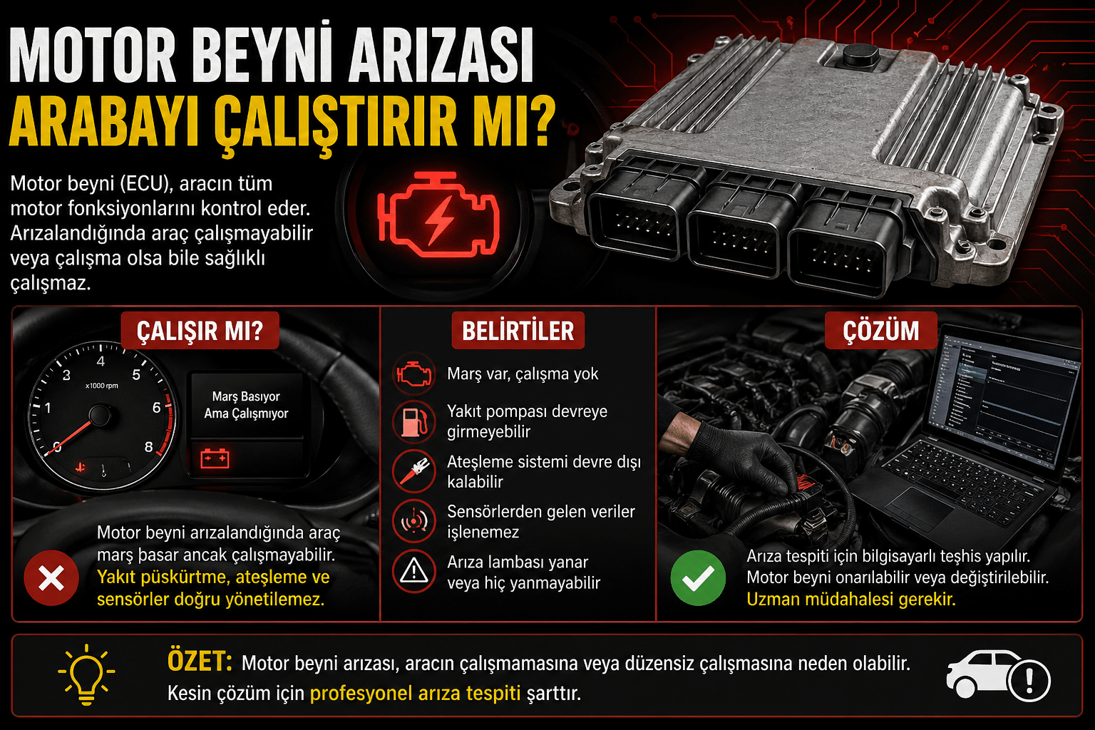 Motor Beyni Arızası Arabayı Çalıştırır mı?